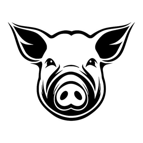 premium vector pig head animal illustration  symbol  logo