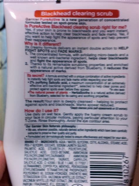 Review: Garnier Pure Active Blackhead Clearing Scrub and Song ...