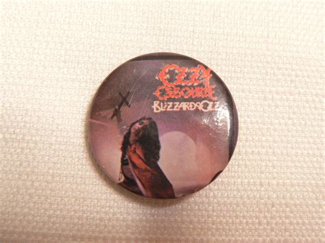 Vintage Early 80s Ozzy Osbourne Blizzard Of Ozz Album Pin Etsy