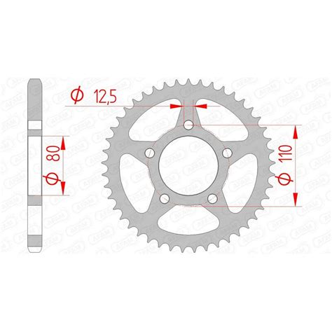 Couronne Afam Dents Acier Pas Type Honda