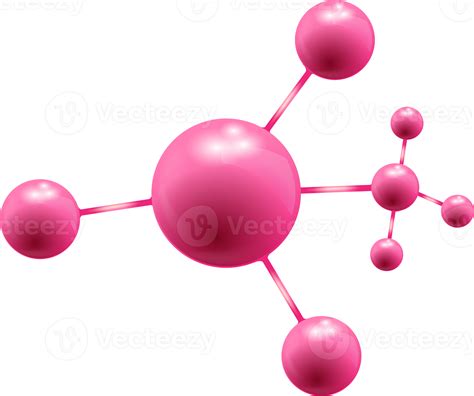 Molecule Structure Model Sign Molecules In Chemistry Science For