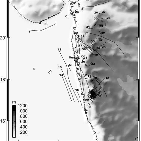 Topographic Map Showing The Distribution Of Earthquakes With Download Scientific Diagram