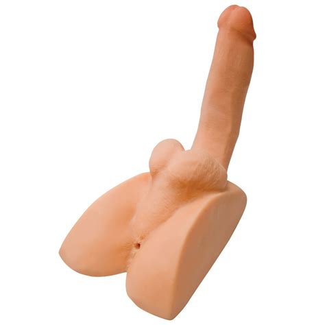 Adammale Rock Hard Cyberskin Ass Stroker With Erect Cock Bondage Bunnies
