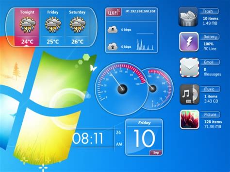 software windows  glass gadgets