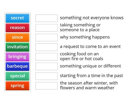 Writing and Responding to Invitations - Match up