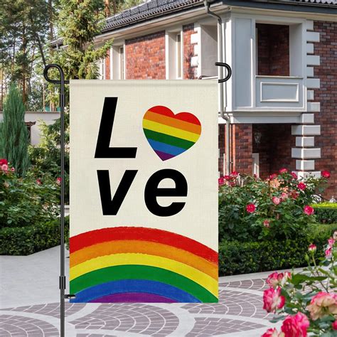 Pride Garden Flag Progress Pride Flags Double Sided Gay Pride Lesbian Yard Flags Lgbtq