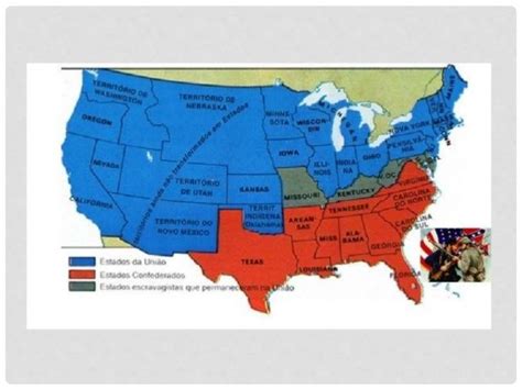Guerra Civil Americana Data - Mapa Da Guerra Civil Americana 1861