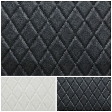 Faux Leather Diamond Stitch Embossed Padded Car Upholstery