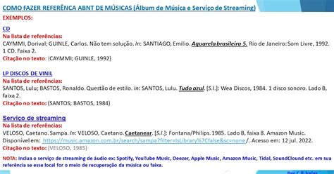 Como Citar Música Abnt - NAZAEDU