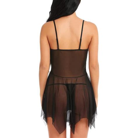 Bellevino Women Lingerie Set Lingerie Dress Lingerie Nighty Women Lingerie Set In Black Color