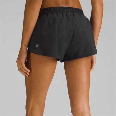 Lululemon Black Shorts Hotty Hot Low Rise Lined Depop