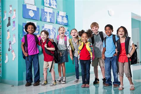 Children In School Hallway Stock Photo Download Image Now Istock