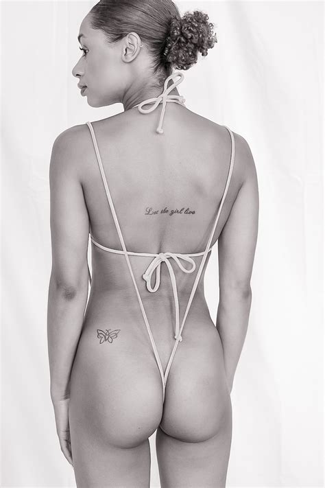 Ty In Pink Bikini Slingshot B W 2 MOB MODELS OF BOSTON