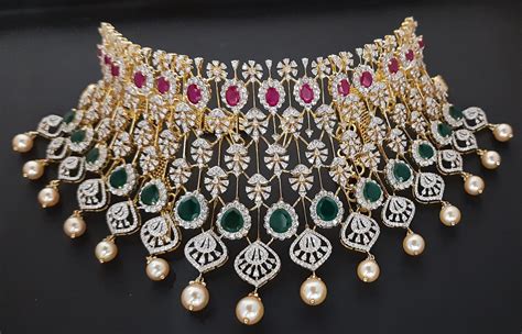 1-BG-DN-SET06027 - Splendid 3-in-1 18K Gold Diamond Choker Necklace
