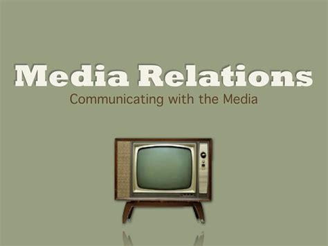 Media Relations For Public Relations Class Ppt