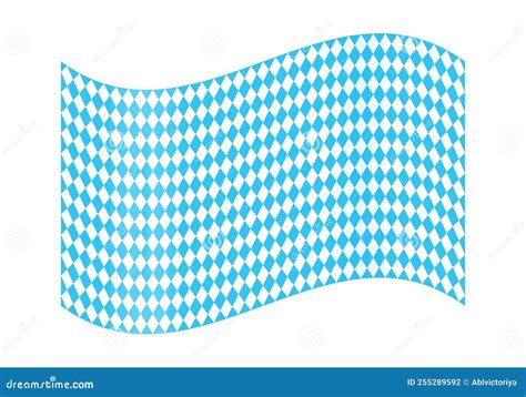 Waving Flag Of Bavaria With Lozenges Seamless Pattern Oktoberfest