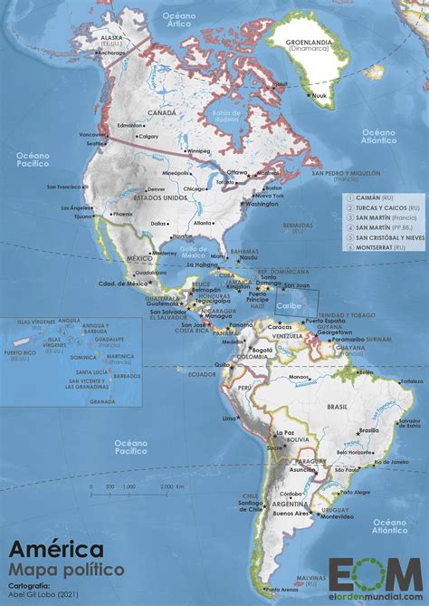 El mapa político de América - Mapas de El Orden Mundial - EOM
