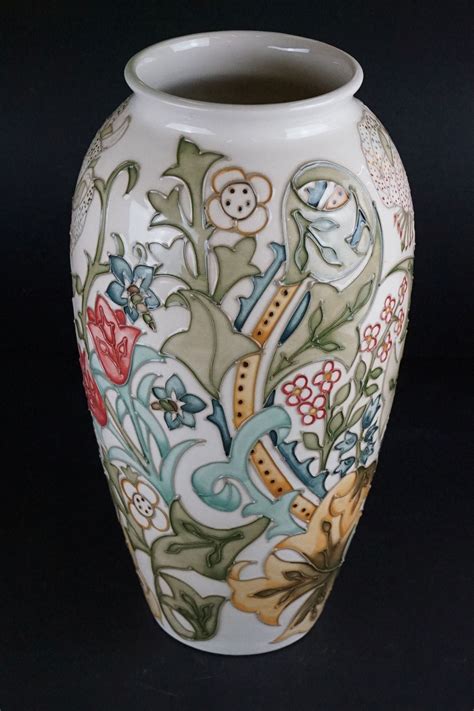 Moorcroft Golden Lily Pattern Shouldered Form Vase Designed By