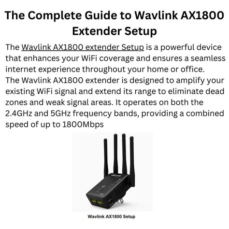 Ppt The Complete Guide To Wavlink Ax Extender Setup Powerpoint