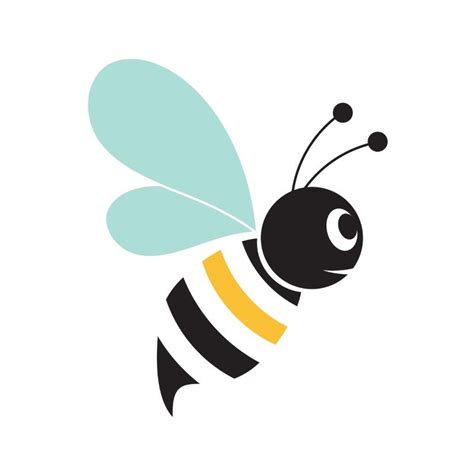 Cute bee png flying simple cartoon design vector - freepng