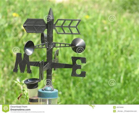 Weather Station - Wind Meter Stock Photo - Image of change, technology ...