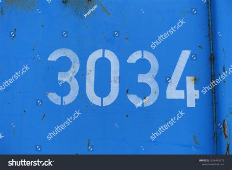 Number 3034 White Stencil Numbers On Stock Photo 1016445175 | Shutterstock