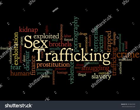 Sex Trafficking Word Cloud Concept On Stock Illustration 391843183 Shutterstock