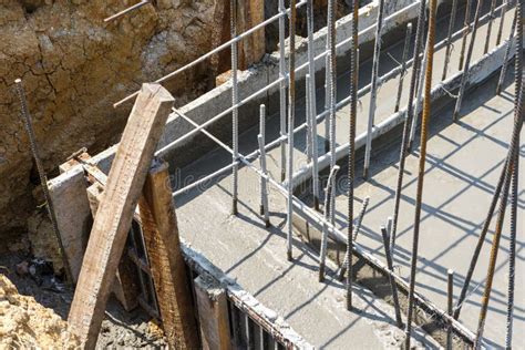 Cement Foundation For House Building Stock Photo Image Of