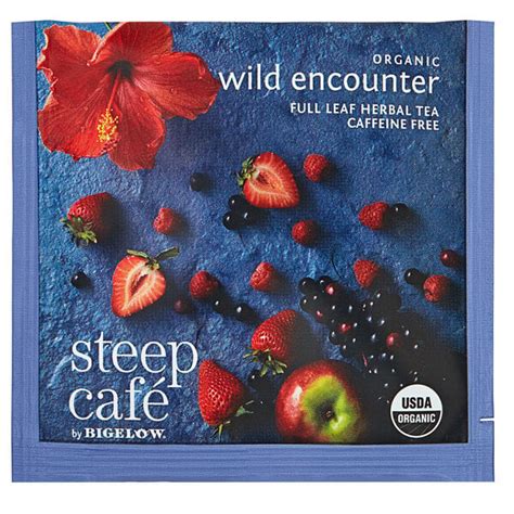 Steep Cafe By Bigelow Organic Wildberry Hibiscus Herbal Tea Pyramid