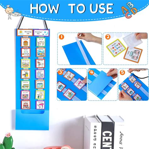 Buy Visual Schedule for Kids, 62 Autism Routine Chart Cards Autism Learning Materials Kids ...