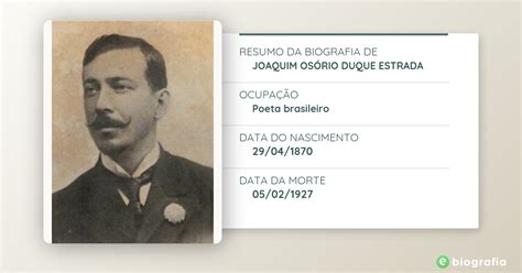 Joaquim Osório Duque Estrada - Biografia de Joaquim Osório Duque Estrada - eBiografia