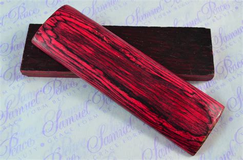 Pair Of Pink And Black Laminated Wood Knife Scales Knife Making Parts