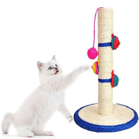 Griffoir Pour Chat Poteau Griffer Pour Chat En Sisal Avec Balle Et