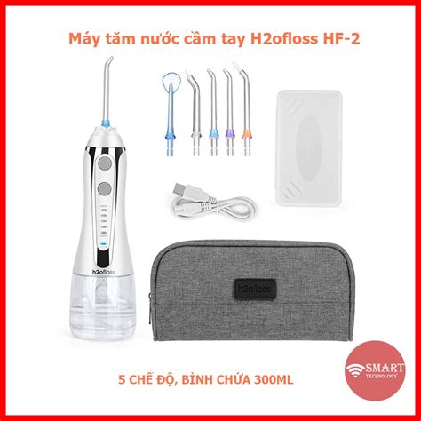 Máy tăm nước cầm tay H2ofloss HF-2 sản xuất 2022, dụng cụ vệ sinh răng ...