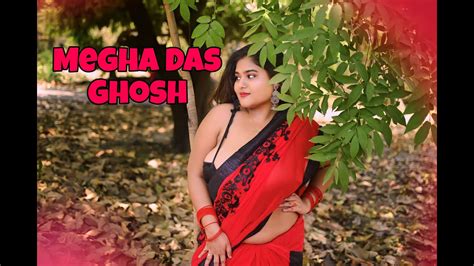 MEGHA DAS GHOSH OUTDOOR SHOOT IN RED SAREE MEGHA DAS GHOSH RED