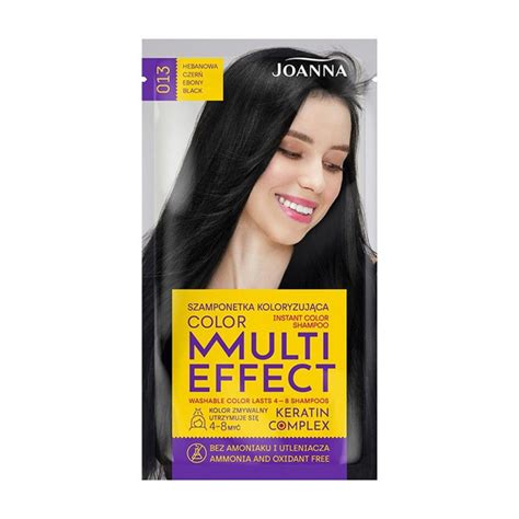 Оттеночный шампунь для волос JOANNA MULTI EFFECT COLOR тон 13 (черный ...