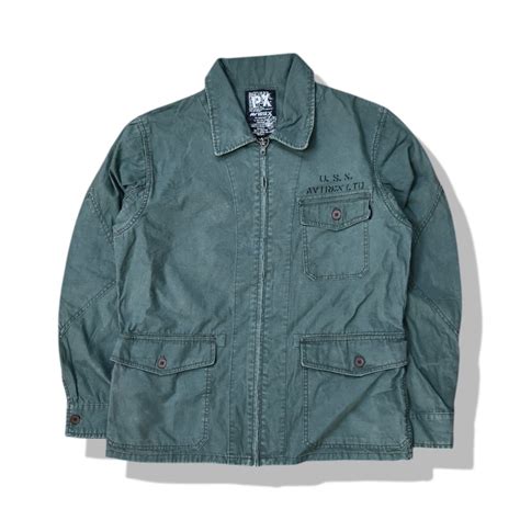 avirex military zipper jacket  shopee thailand