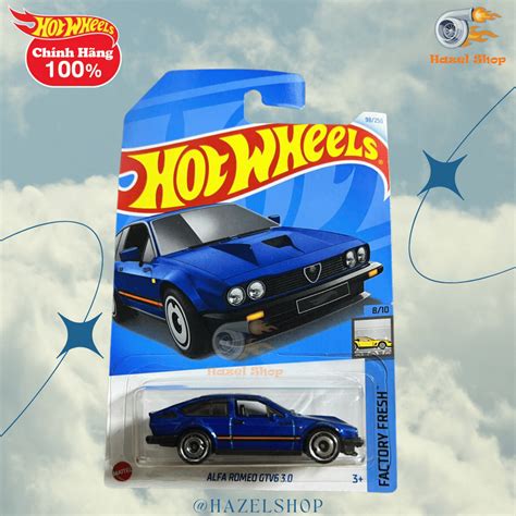 Hazel Shop Xe mô hình Hot Wheels basic ALFA Romeo GTV HTF Màu Xanh Dương Shopee