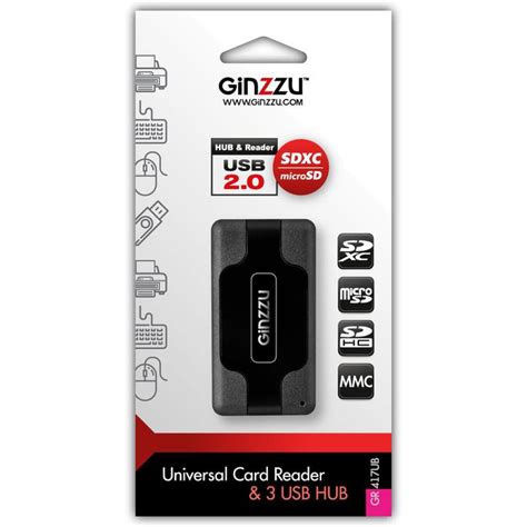 Card Reader внешний GiNZZU, (GR-417UB) USB2.0 Черный купить в ОГО ...
