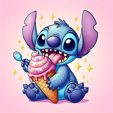 Stitch Com Sorvete Na Cabeça - Stitch tomando sorvete | Personagens de lilo e stitch, Papel de parede ...