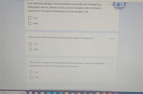 Solved In an electrical synapse, neurotransmitter molecules | Chegg.com