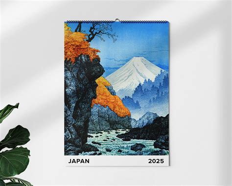 Japan Calendar 2025 Calendar Japanese Art Calendar Japan Poster 2025