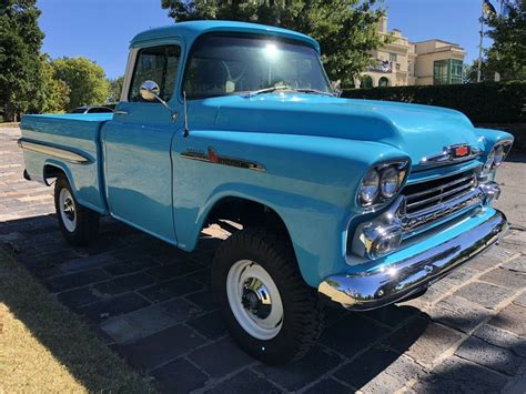 1958 Chevrolet Factory 3100 Napco 4x4 Apache Fleetside Big Back Window