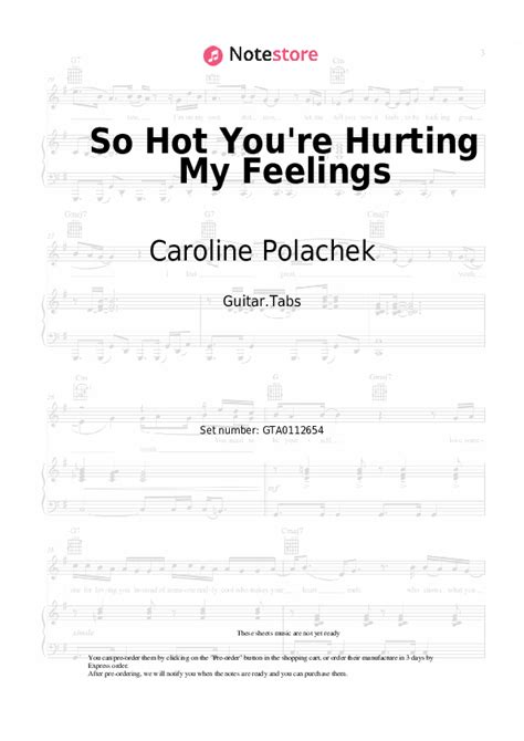 So Hot You Re Hurting My Feelings Tabs Guitar Caroline Polachek In Note Store Guitar Tabs