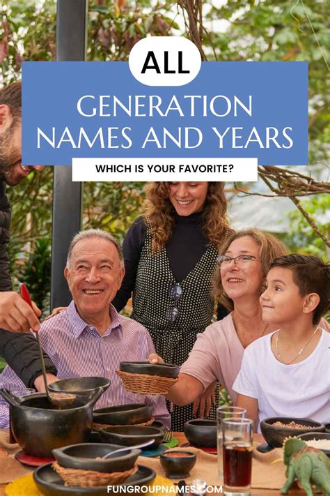generation names  years
