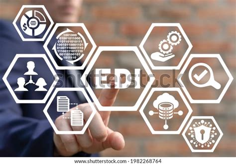 Concept Electronic Data Interchange Edi Technology Stock Photo