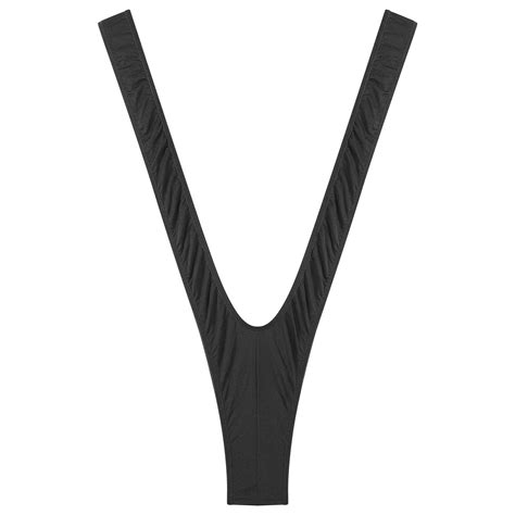 Women S One Piece Bodysuit V Shaped G String Bikini Sling Shot Monokini Swimwear EBay