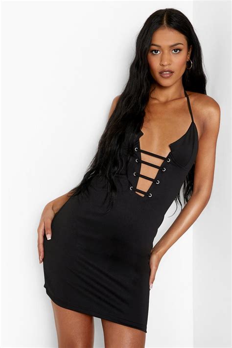 Tall Corset Strap Detail Mini Dress Boohoo