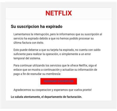 No Caigas Este Correo Electr Nico De Netflix Roba Tus Datos Bancarios