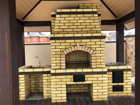 Кирпичные мангалы для дачи с крышей и печкой (67 фото) - красивые ...